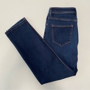 J. Jill Women's High Rise Straight Leg Dark Wash Denim Blue‎ Jeans 8P 30x27